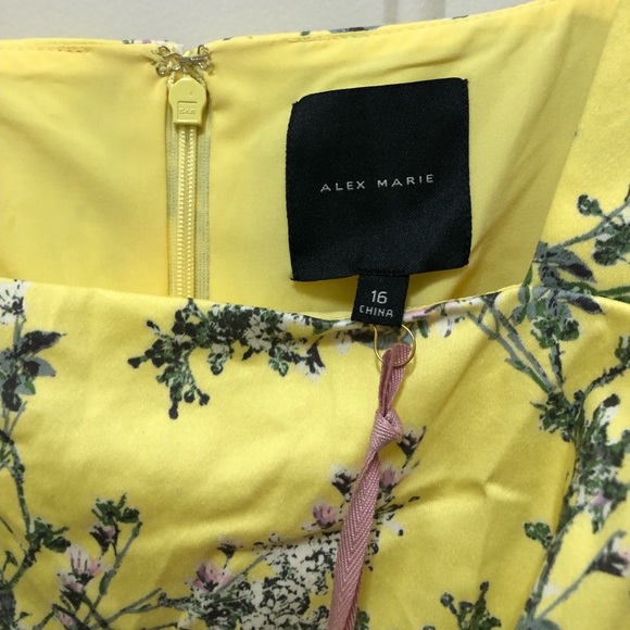 Alex Marie yellow sundress 16 NWT - Picture 5 of 5